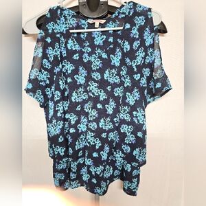 #37 Juicy Couture Layered Blouse with Cut Out